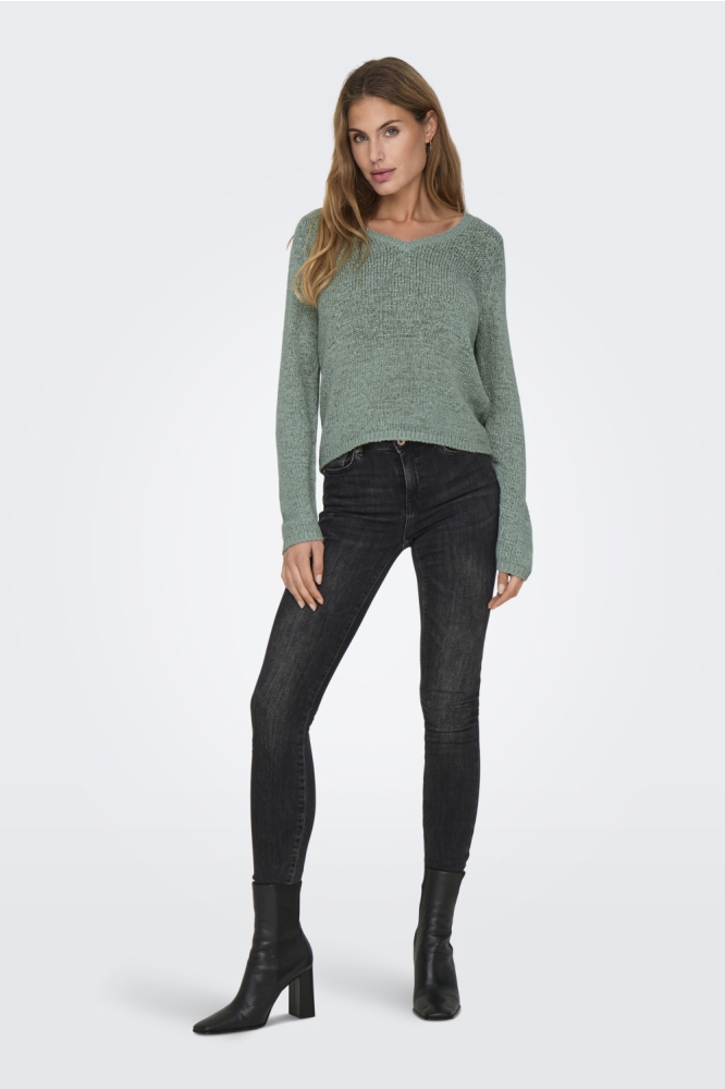 ONLGEENA L/S V-NECK KNT NOOS 15340862 Lily Pad